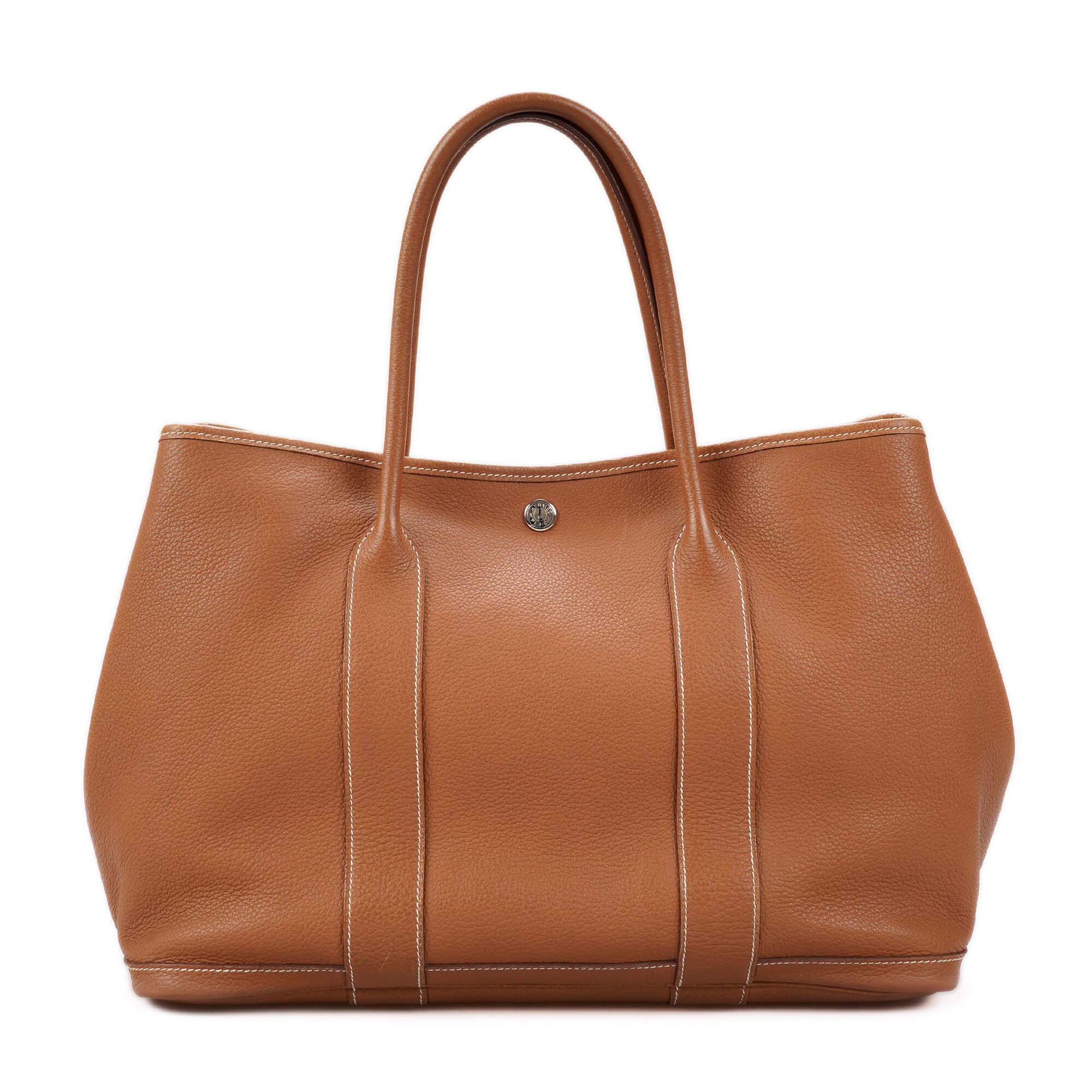 Hermes - Gold Leather Garden Party Medium Bag